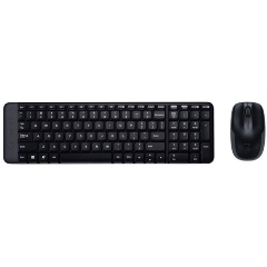 Logitech MK220 vezeték nélküli magyar billentyűzet + egér fekete