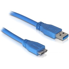 Delock USB-A 3.0 -> USB-B 3.0 micro M/M adatkábel 2m kék