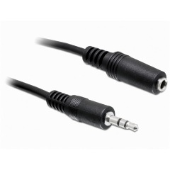 Delock Jack stereo 3,5mm M/F audio kábel 3m fekete