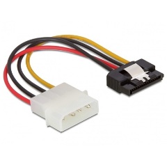 Delock Molex Power 4pin -> SATA Power 15pin M/F tápkábel 0.15m