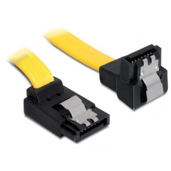 Delock SATA 3 F/F adatkábel 0.2m fel/le sárga