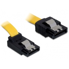 Delock SATA 3 F/F adatkábel 0.3m fel/egyenes sárga