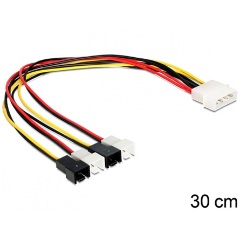 Delock Molex Power 4pin -> 4 Pinheader 2pin M/M tápkábel 0.3m