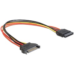 Delock SATA Power 15pin M/F tápkábel 0.3m