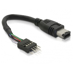 Delock Firewire 6/6 (IEEE-1394) -> Firewire pinheader M/M adatkábel 0.16m fekete