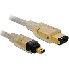 Delock Firewire 6pin -> Firewire 4pin M/M adatkábel 1m fekete