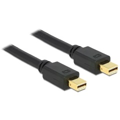 Delock Displayport mini M/M video jelkábel 0.5m fekete