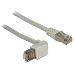 Delock RJ45 CAT5e SF/UTP -> RJ45 CAT5e SF/UTP M/M adatkábel 2m szürke 90°egyenes/le