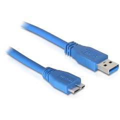 Delock USB-A 3.0 -> USB-B 3.0 micro M/M adatkábel 5m kék