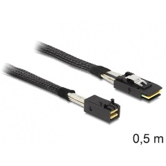 Delock SAS mini SFF-8643 -> SAS mini SFF-8087 M/M adatkábel 0.5m fekete