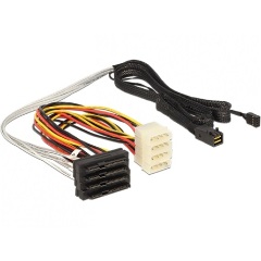 Delock SAS mini SFF-8643 -> 4db SAS SFF 8482 adatkábel 1m