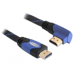 Delock HDMI 1.4 - HDMI 1.4 M/M video kábel 3m fekete High Speed 90°