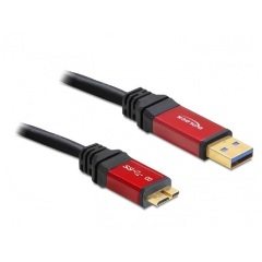 Delock USB-A 3.0 -> USB-B 3.0 micro M/M adatkábel 5m fekete Premium