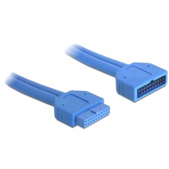 Delock USB-A 3.0 pinheader - USB-A 3.0 pinheader M/F adatkábel 0.45m fekete