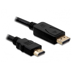 Delock Displayport -> HDMI M/M video jelkábel 1m fekete