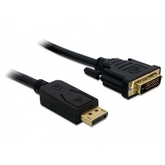 Delock Displayport 1.2 -> DVI-D M/M video jelkábel 5m fekete