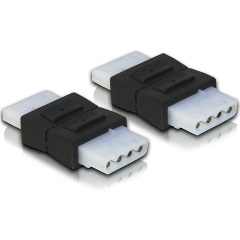 Delock Molex Power 4pin F/F adapter fekete