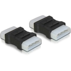 Delock Molex Power 4pin M/M adapter fekete