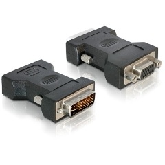 Delock DVI-I -> VGA M/F adapter fekete