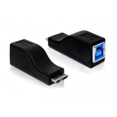 Delock USB-B 3.0 micro -> USB-B 3.0 M/F adapter fekete