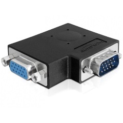 Delock VGA M/F adapter 90° fekete