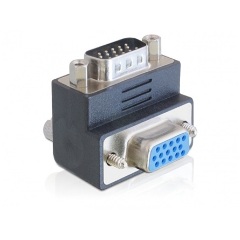 Delock VGA M/F adapter 270° fekete