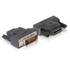 Delock DVI-D -> HDMI M/F adapter fekete