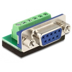 Delock Sub-D 9pin -> Terminal block 6pin F/F adapter