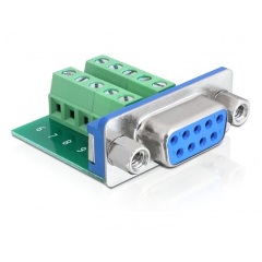 Delock Sub-D 9pin -> Terminal block 10pin F/F adapter