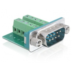 Delock Sub-D 9pin -> Terminal block 10pin M/F adapter