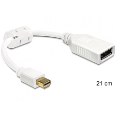 Delock Displayport mini -> Displayport M/F adapter 0.2m fehér