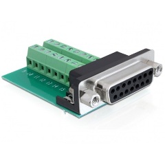 Delock Sub-D 15pin  -> Terminal block 16pin F/F adapter