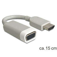 Delock HDMI -> VGA M/F adapter 0.15m szürke