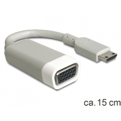 Delock HDMI mini C -> VGA M/F adapter 0.15m szürke