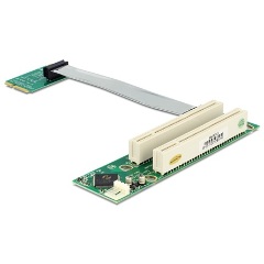 Delock mini PCI-E x1 -> PCI Riser card (5V, 13cm flexibilis kábel, bal)