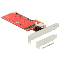 Delock PCI-E x1 -  2+2 portos SATA3 M.2 NGFF SATA RAID vezérló