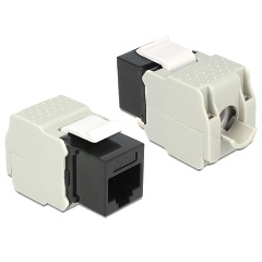 Delock RJ45 -> LSA CAT6 F/F Keystone modul fekete