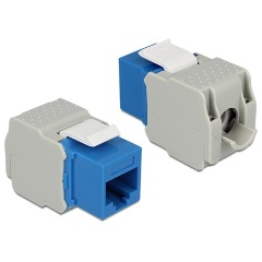 Delock RJ45 -> LSA CAT6 F/F Keystone modul kék