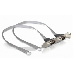Delock 2db Serial pinheader 2mm -> 2db Serial RS-232 F/M hátlapi kivezetés 0.3m