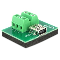 Delock USB-B 2.0 mini -> Terminal block 6pin F/F adapter