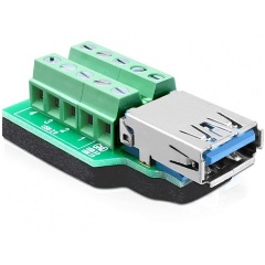 Delock USB-A 3.0 -> Terminal block 10pin F/F adapter