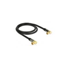 Delock IEC RG-6/U M/F antenna kábel 1m fekete