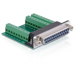 Delock Sub-D 25pin -> Terminal block 27pin F/F adapter