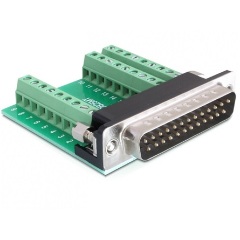 Delock Sub-D 25pin -> Terminal block 27pin M/F adapter