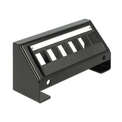 Delock 6 portos keystone multimédia panel fekete