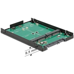 Delock 2db mSATA -> SATA3 F/M konverter RAID 0, 1, JBOD