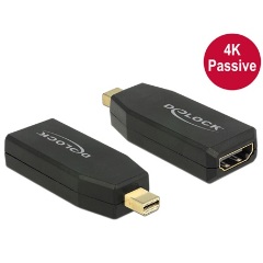 Delock Displayport mini 1.2 -> HDMI 1.4 M/F adapter fekete passzív