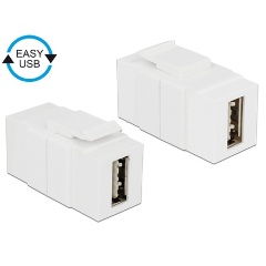 Delock Easy-USB A - Easy-USB F/F keystone modul fehér