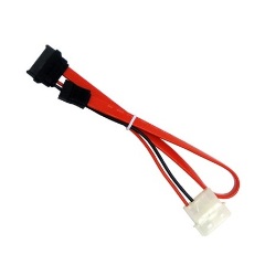 Delock SATA Molex Power 4pin -> Slimline SATA F/F adatkábel 0.3m