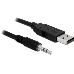 Delock USB-A 2.0 -> Serial-TTL 3,5 mm stereo jack M/M konverter 1.8m (3,3V)